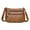 Brown, variant on GEZHEN Fashion Ladies Solid Color Large Capacity Leather Shoulder Bag Messenger Bag Shoulder Bag Solid Color Zipper Multi-layered Shoulder Bag Shoulder Bag Shoulder Bag