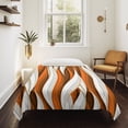thumbnail image 4 of Burnt Orange White Moire Tapestry for Bedroom Wall Hanging Tapestry, Modern Abstract Art Ceiling Backdrop Tapestries Poster Blanket Wall Decor for Teens Room Living Room Dorm 59" x 79", 4 of 8