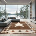 thumbnail image 2 of ODIKA 6'x9' Ultra-Soft Area Rug, Door Vintage Southwestern Distressed Border Lone Farmhouse Plank None Washable, Bare feet friendly, Silk-Touch for Guest Room, Bedroom, 2 of 7