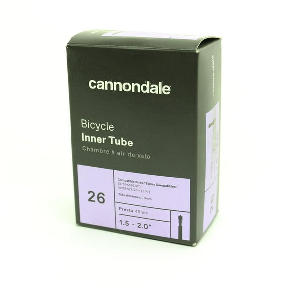 Cannondale Presta Valve Tube Black, 26 x 1.5-2.0in/48mm