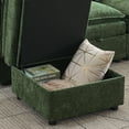 thumbnail image 6 of WUTUTUEE 55" Cloud Modular Loveseat Sofa with Storage, Modern Upholstered Chenille 2-Seater Sectional Sofa with Armrests for Living Room, Small Space, Green, 6 of 8