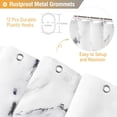 thumbnail image 4 of Grey Marble Shower Curtain, Abstract Modern Decorative Fabric Shower Curtain Set with 12 Plastic Hooks, Weighted Hem, Hotel Luxury Water Resistant Cloth Shower Curtains for Bathroom, 72x72, Gray, 4 of 6