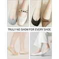 thumbnail image 5 of Womens 4-6 Pairs No Show Low Cut Non Slip Cotton Socks, Footies Liners Flats Boat Sock Loafer Half Heel Invisible, 5 of 6