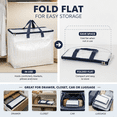 thumbnail image 4 of Clear Storage Bags with Zipper Extra Large Capacity Storage Bag Closet Underbed Storage Organizer for Clothes,Bedding,Comforter,Toys,Blanket,Pillow 3 Pack, 4 of 7
