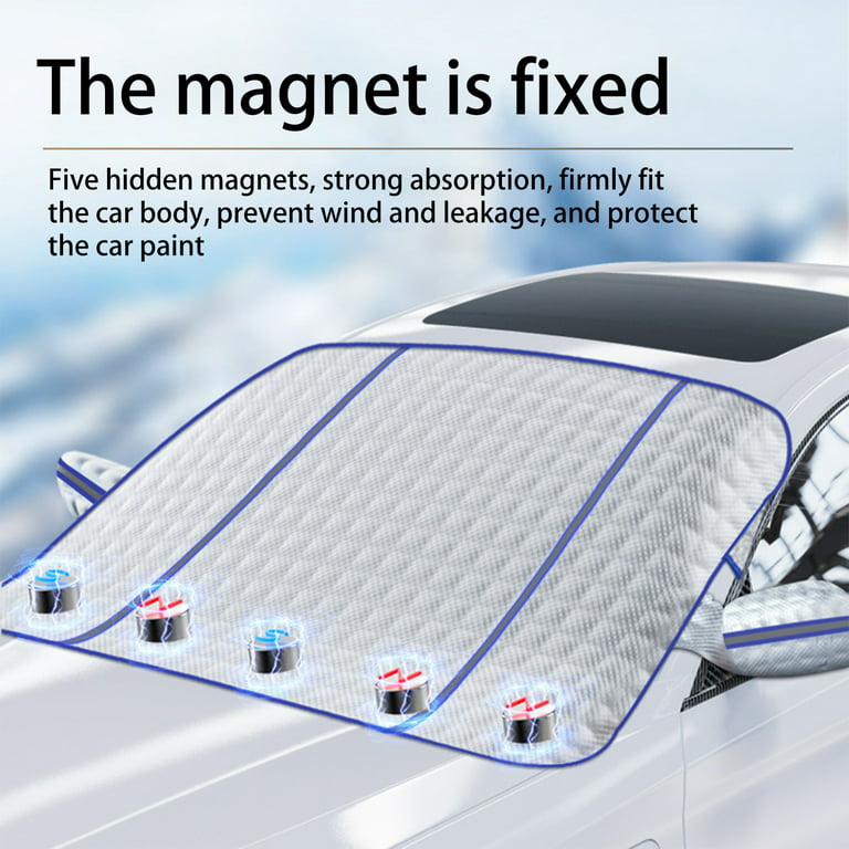 SHENGXINY Car Supplies Clearance Magnetic Windshield Cover For Ice And Snow,  Winter Windshield Snow Ice Cover With Multi-Layer Protection, Front Window  Covers Sunshade Frost Guard Ice Shield 