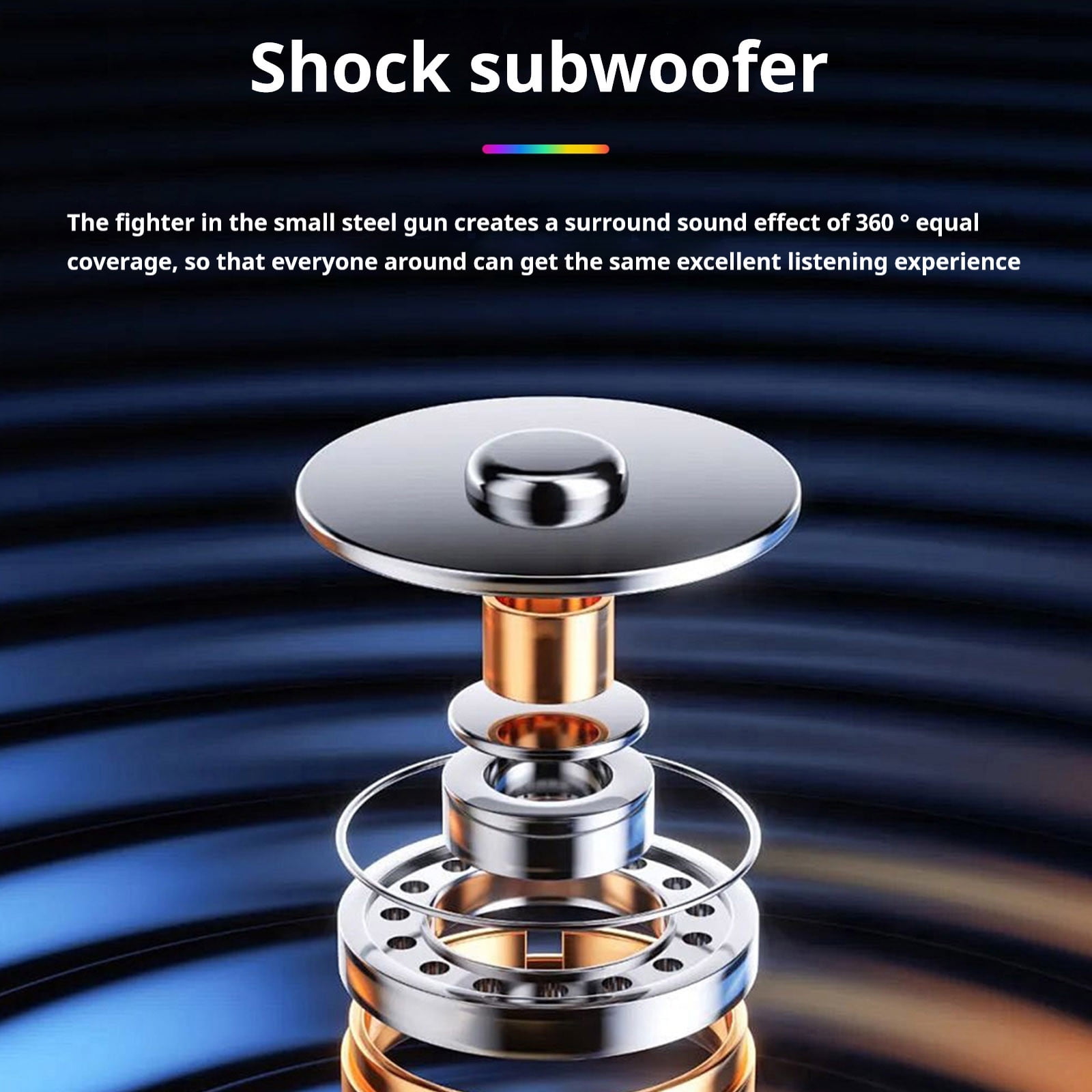 YZEGDCH Speaker Clearance,Portable Led Party Bluetooth Waterproof & Dustproof Portable Outdoor Speakers Seriously Loud Sound for Home Outdoor and Travel