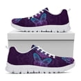 thumbnail image 6 of Purple Bohemian Mandala Flower Design Lightweight Outdoor Shoes Butterfly Pattern Comfortable Platform Sneakers, 6 of 9