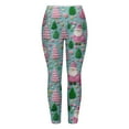 thumbnail image 4 of Gyexs Womens Christmas Leggings Lined Tights Soft Stretchable Pajamas Pants High Waisted Funny Legging Winter Clothing #09 Pink & Size XXL, 4 of 6