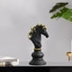 thumbnail image 4 of Escultura de piezas de ajedrez de arte moderno, adorno decorativo, estatua de oficina. Caballero negro, 4 of 8