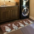 thumbnail image 2 of Kitchen Mat Rug 1 PCS Coffee Gnome Coffee Beans on Brown Background Runner Rug Anti-Fatigue Comfort Memory Foam Standing Mat Non-Slip Floor Door Mat for Bathroom Bedroom 18x47in, 2 of 6