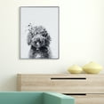 thumbnail image 5 of Empire Art Direct Labradoodle Black and White Pet Paintings on Reverse Printed Glass Framed Dog Wall Art, 24" x 18" x 1", Ready to Hang, 5 of 9