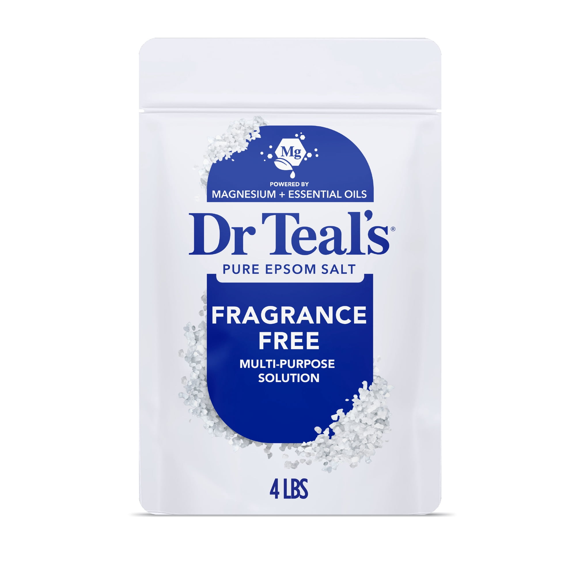 Dr Teal's Epsom Salt Magnesium Soak, Fragrance Free, 4 lbs
