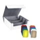 thumbnail image 5 of Caja de baraja de cartas coleccionables Hugo Contenedor de almacenamiento 1800 tarjetas Forrado Gris, 5 of 10