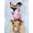 thumbnail image 2 of Charest, Doris 12x14 Gold Ornate Wood Framed with Double Matting Museum Art Print Titled - Farmland Trio 1, 2 of 4