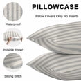 thumbnail image 5 of Throw Pillow Covers 26x26 Inch Set of 2, Blue Striped Waterproof Outdoor Pillow Covers, Modern Farmhouse Stripes Rustic Decorative Cushion Pillowcases for Couch, Sofa, Bed, Garden, Patio, 5 of 9