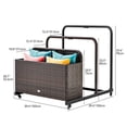 thumbnail image 2 of Dextrus Large Outdoor Wicker Storage Box, Rattan Deck Box with Tiered Storage Racks，for Patio, Pool, Supplies, and Tools - Brown, 2 of 5