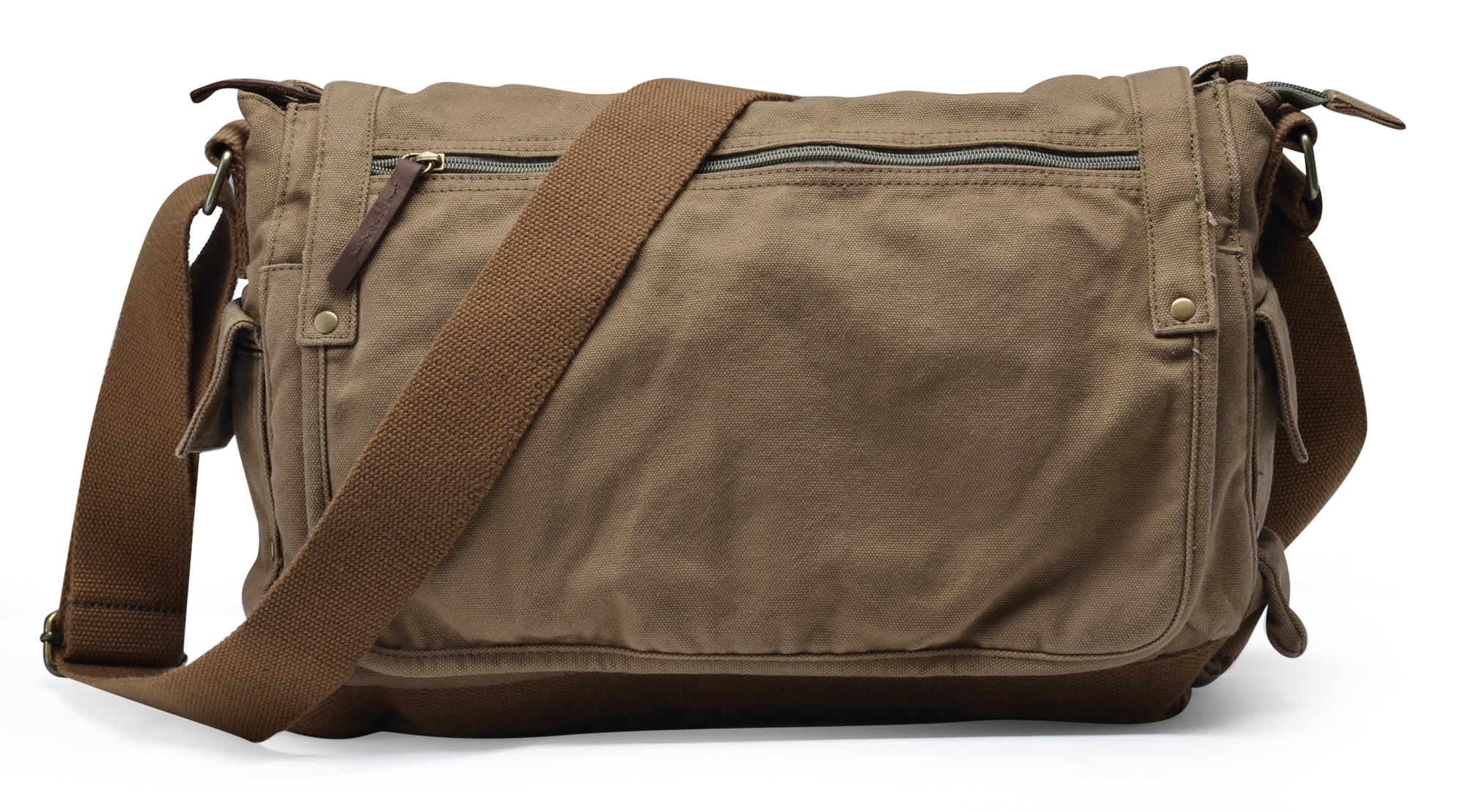 Gootium Vintage Canvas Messenger Bag Classic Cross-body Shoulder Bag, Army Green | Walmart Canada