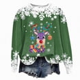 thumbnail image 5 of Towmus Christmas Sweatshirts for Women Crewneck Fall Pullover Tops Loose Fit Reindeer Printed Graphic Sweatshirts, 5 of 7