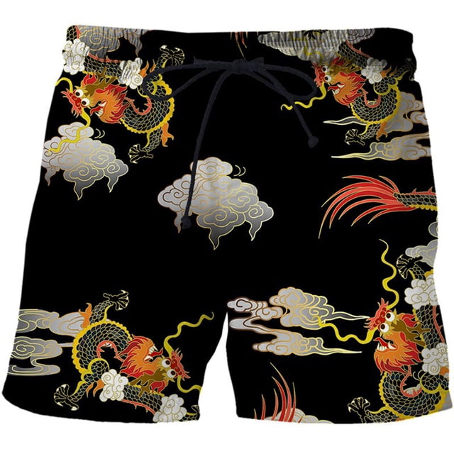 Dragon Totem Graphic Beach Shorts Pants Men y2k 3D Printing Surf Board Shorts Summer Hawaii Swimsuit Swim Trunks Cool Ice Shorts Fivean unisex