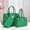 Dark Green, variant on BagParty 3-Piece Vegan Leather Handbag Set, Fashion Tote Bag with Crossbody Bag and Extra Pouch, Women's Musthave Bag for Fall, Winter and Holiday