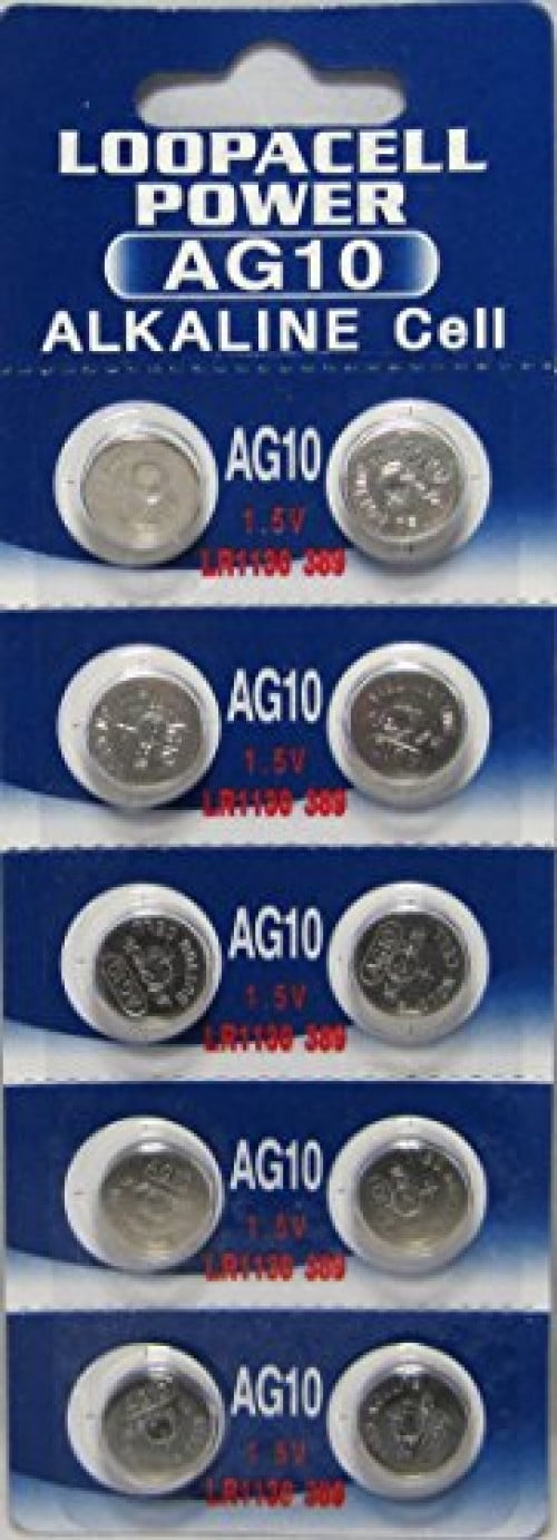 AjMaGP 10 Pack AG10 389A LR1130 LR54 L1131 SR1130 1.5v Button Cell Coin Battery 