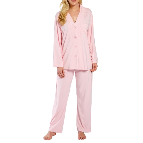 Fishers Finery Women's EcoFabric Pajama Set (Pink, XXL)