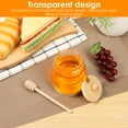 thumbnail image 4 of Austok 2Pcs Glass Honey Jar with Dipper Honey Pot with Dipper and Lid 15oz Jam Container Set with Wood Base and Lid Syrup Dispenser for Chocolate Syrup for Home Kitchen, 4 of 9