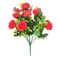 thumbnail image 1 of Ramo de rosas artificiales de 10 ramas, decoración floral, tela de fiesta de boda, flor falsa, rojo Methold HA8319-01B, 1 of 6