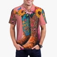 thumbnail image 1 of Fotbe Cowboy Boots With Flowers Camiseta Polo de Golf para Hombre con Estampado – Camisa Deportiva Transpirable con Cuello Abotonado-Medium, 1 of 6
