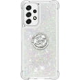 thumbnail image 5 of for Samsung Galaxy A53 5G Glitter Case with Ring Holder, Bling Sparkle Floating Liquid Soft TPU Cushion Fashion Girly Women Girls Clear Case Cover for Samsung Galaxy A53 5G  Colorful, 5 of 14