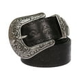 thumbnail image 1 of Becaristey Ceinture Style Western Vintage Matériaux et Styles Exquis Durables Fleurs Rondes Noir 110cm 1Ensemble, 1 of 6