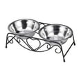 thumbnail image 2 of Soporte para perros Zulema contenedor de comida y agua cuenco de Acero inoxidable Antideslizante desmontable 27,5 cm x 13 cm Cuencos elevados para gatos, 2 of 8