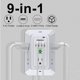 thumbnail image 3 of Extensor de enchufe POWRUI de 5 tomas y 4 puertos USB con luz nocturna, 3 of 7
