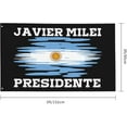 thumbnail image 3 of Javier-Milei Presidente Flag 3x5 Javier-Milei 2023 Flag Libertarian Argentina 2023 Flag 3x5 Ft Outdoor Banner Outside Flag For Garden Yard Sign Lawn Holiday Flag, 3 of 8