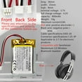 thumbnail image 2 of DC 3.7V 800mAh AHB702535PCT-01 Rechargeable Polymer Lithium Battery for Sennheiser Momentum 3.0 M3AEBT M3IETW Wireless Noise Cancelling Headphones Battery Replacement, 2 of 8