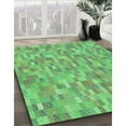 thumbnail image 3 of Ahgly Company Machine Washable Indoor Round Transitional Green Area Rugs, 5' Round, 3 of 7
