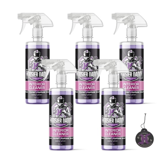 Hoosier Daddy 16oz Car Interior Cleaner - lifts dirt, Stains, & Odors from Upholstery, Carpets, & Dashboards Safe for all surfaces, Leaves Vehicle Fresh & Spotless(5-Pack)