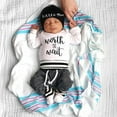 thumbnail image 2 of Springcmy 3Pcs Newborn Infant Baby Boy Little Brother Long Sleeve Romper Pant Beanie Hat Outfits Clothes, 2 of 7
