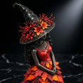 thumbnail image 3 of JWZZYD Enchanted Autumn Witch Figurine,Fall Witch Decor Halloween Tabletop Statue with Leaf Gown, 9.8" Witch Figurine, Seasonal Resin Witch Decoration for Mantel Shelf Home (Saffron), 3 of 6
