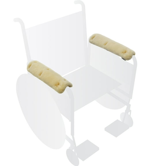 Eurow® Sheepskin Wheelchair Armrest Pads - Champagne