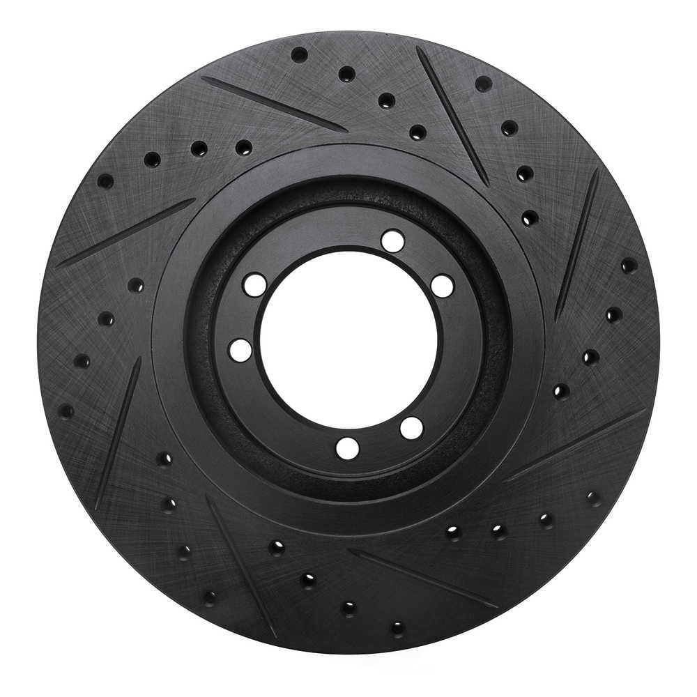 Dynamic Friction Company 633-44001L DFC Brake Rotor - Drilled And Slotted - Black