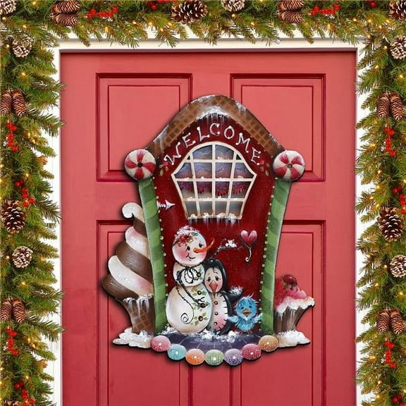 Designocracy 8611079H-MP 24 x 18 in. A Season of Sweet Christmas Holiday Christmas Door Decor
