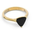 thumbnail image 3 of 2.00 Carat Trillion Cut Black Onyx Gemstone Fine Anniversary Ring for Women 14K Yellow Gold Size 9.5 by Diamond Capitals, 3 of 7