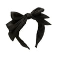 thumbnail image 3 of Diadema con lazo jinwen tocado de moda banda para el cabello ancha Negro, 3 of 7