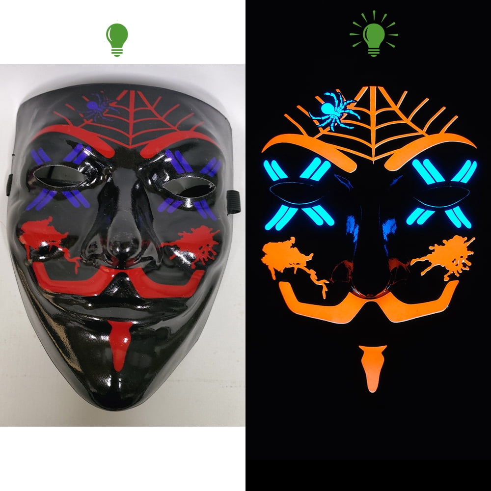 Máscara Cyberpunk Cosplay Para Homens , De Luz Redonda LED Mulheres Halloween Ajuste Festa Música Festival Acessórios I.767375968
