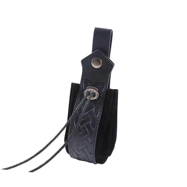 Bolsa de cinturón de PU de caballero Medieval, cartera para vestido elegante, riñonera de de estilo Retro a la moda, accesorio de Cosplay para Negro Fernando Bolsa de cinturón medieval