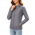 thumbnail image 2 of Women's Hooded Raglan Lightweight Waterproof Sun Protection Zip Up Outdoor Jacket,XXXL,Women's Plus Size, 2 of 4