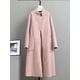 thumbnail image 5 of Abrigo de lana con cuello levantado largo para mujer, gabardina de Cachemira de doble cara, chaqueta de lana con tirantes de estilo largo, Otoño/Invierno 2024, 5 of 5