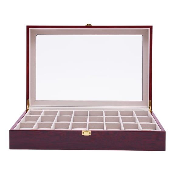 ChicHomey Wood 24 Slot Wrist Watch Box Display Case Organizer Jewelry Large Storage Space