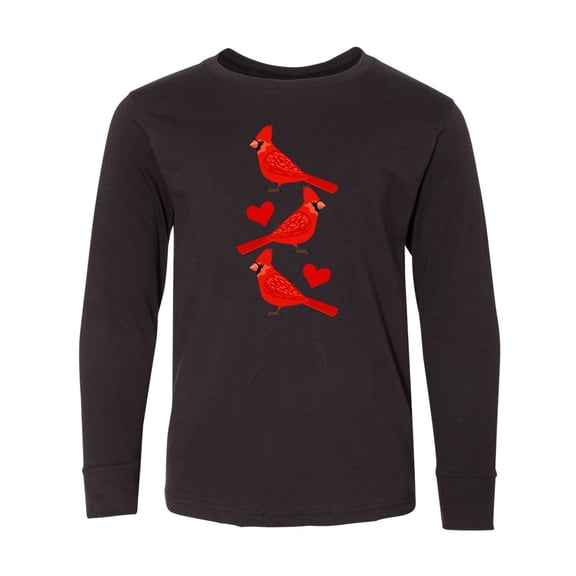 Inktastic Cardinal Cute Bird Watching Long Sleeve Youth T-Shirt